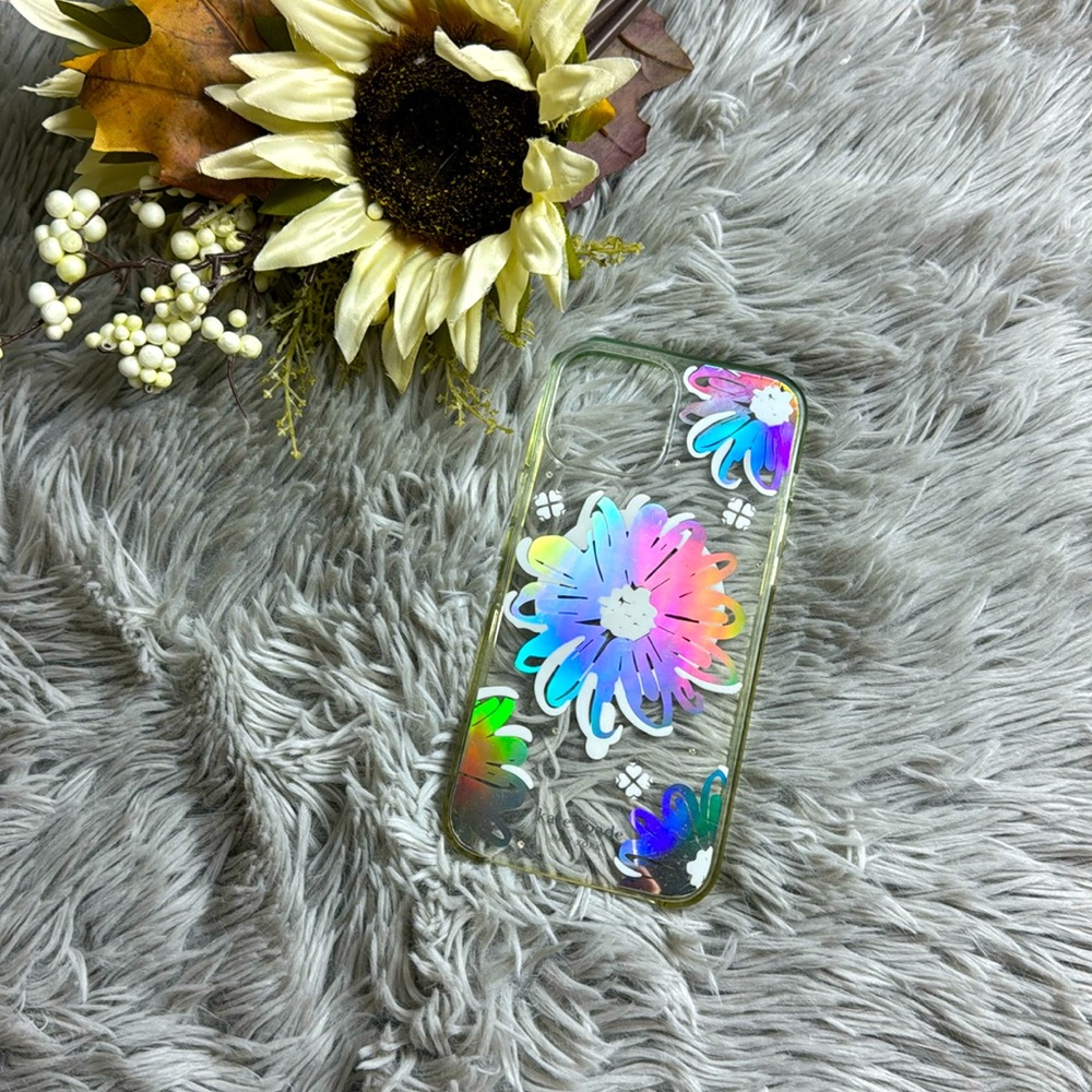 Kate spade iridescent flower clear iphone 12 pro max case